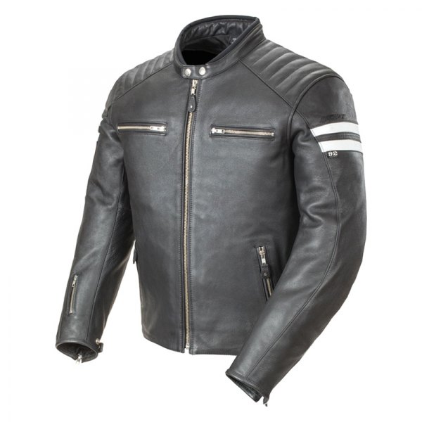 Joe Rocket® - Classic '92 Men's Leather Jacket (2X-Large, Black/White)