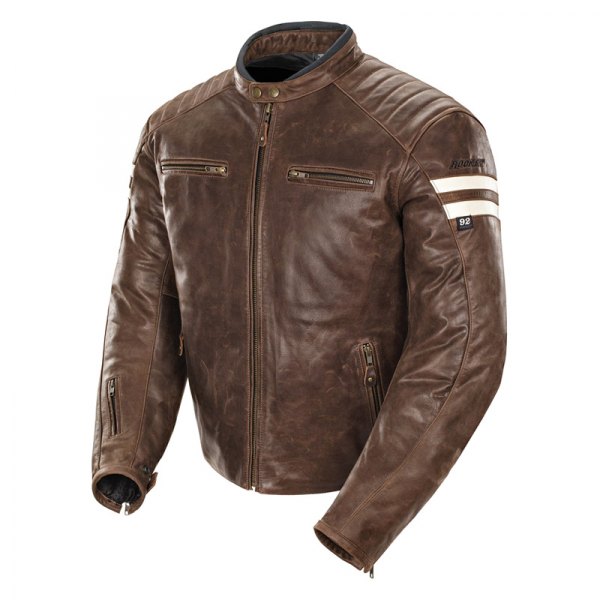 Joe Rocket® - Classic '92 Men's Leather Jacket (Small, Brown/Cream)