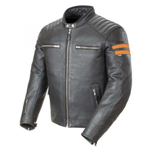 Joe Rocket® - Classic '92 Men's Leather Jacket (Large, Black/Orange)