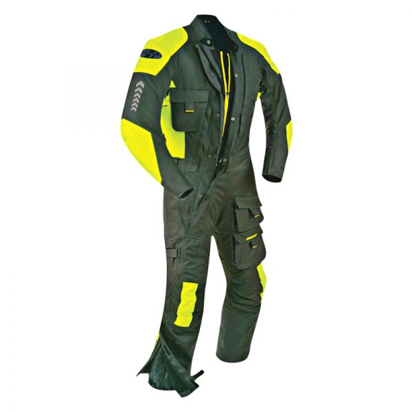 Joe Rocket® - Survivor Men's Textile Suit (Medium, Charcoal/Hi-Viz Neon)
