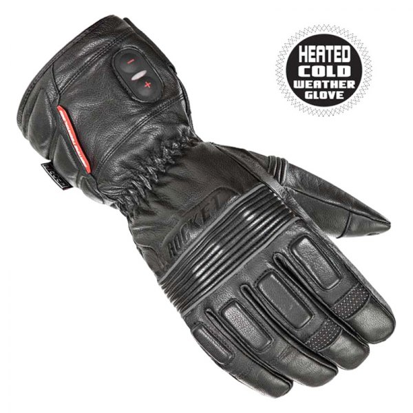 Joe Rocket® - Rocket Burner Men's Leather Gloves (Medium, Black)