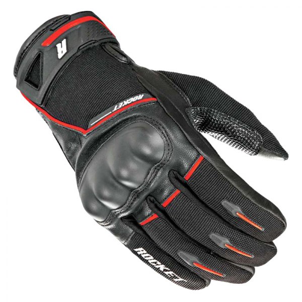Joe Rocket® - Super Moto Men's Gloves (Small, Black/Red)