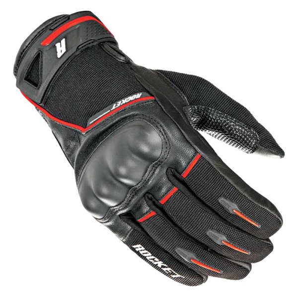 Joe Rocket® - Super Moto Men's Gloves (Medium, Black/Red)