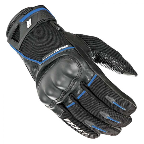 Joe Rocket® - Super Moto Men's Gloves (Medium, Black/Blue)