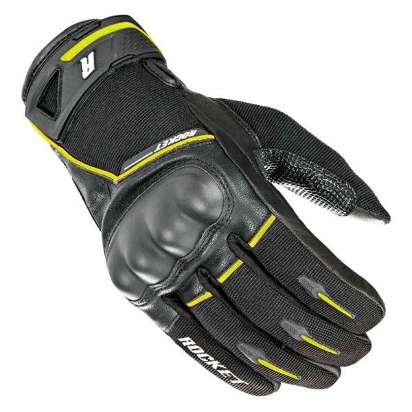 Joe Rocket® - Super Moto Men's Gloves (Medium, Black/Hi-Viz)