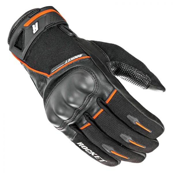 Joe Rocket® - Super Moto Men's Gloves (Large, Black/Orange)