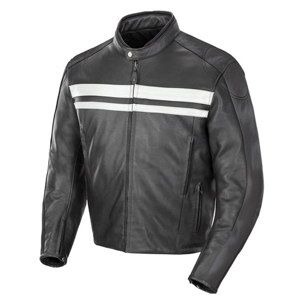 Joe Rocket® - Old School 2.0 Men's Leather Jacket (Medium, Black/Gray)