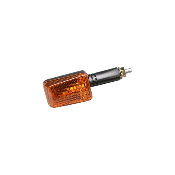 K&S Technologies® - Mini-Stalk Long Stem Black Marker Lights with Amber Lenses
