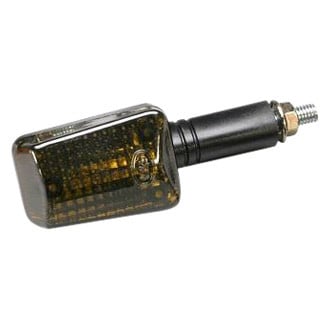 K&S Technologies® - Mini-Stalk Long Stem Black Marker Lights with Smoke Lenses