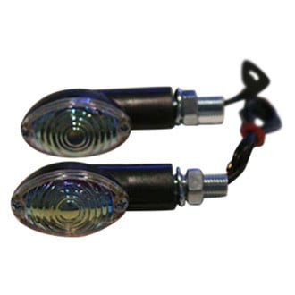 K&S Technologies® - Mini-Stalk Ultra Small Black Marker Lights with Rainbow Lenses