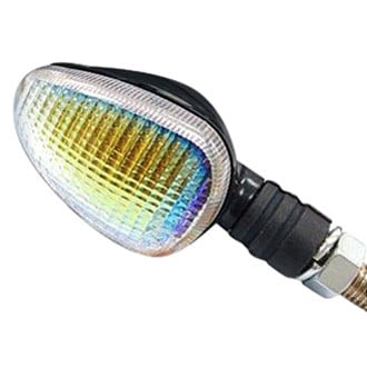 K&S Technologies® - Stalk Black Marker Lights with Rainbow Lenses