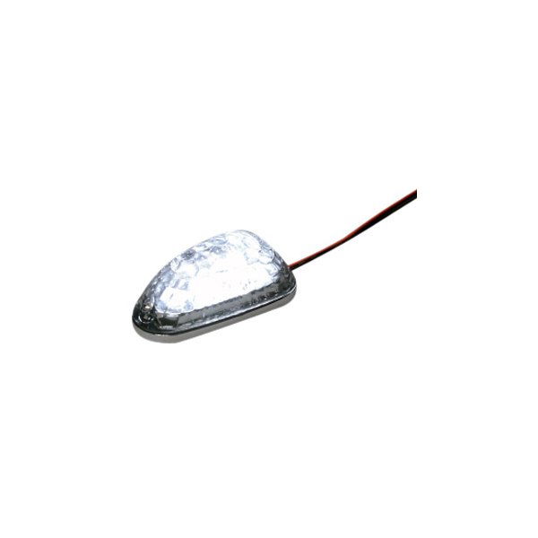 K&S Technologies® - Mini Chrome Triangle LED Marker Lights with White Lenses