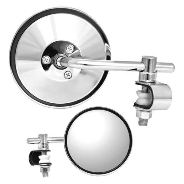 K Source® - Foldaway Left Side Chrome Mirror with Clamp