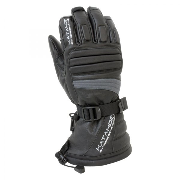 Katahdin Extreme Gear® - Torque Snowmobile Men's Leather Gloves (Medium, Gray)