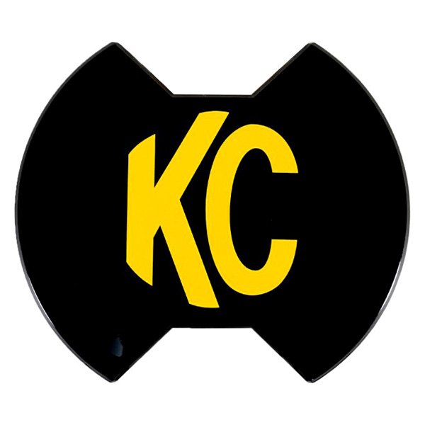 KC HiLiTES® - 6" Round Black Polycarbonate Cover with Yellow KC Logo for SlimLite™