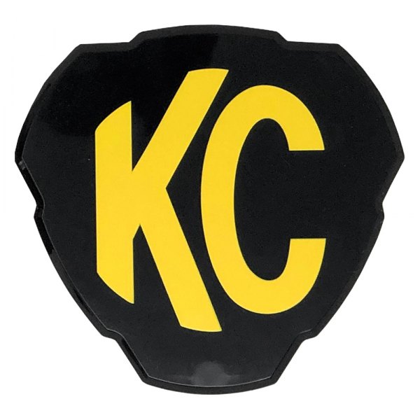 KC HiLiTES® - 3.6" Black Polycarbonate Light Cover with Yellow KC Logo for Flex Era 3 Series