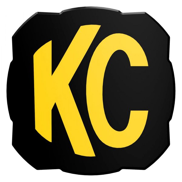 KC HiLiTES® - 5" Black Polycarbonate Light Cover with Yellow KC Logo for Flex Era 4 Series