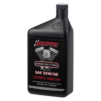 Klotz® KH-2560 - American V-Twin Multi-Viscosity SAE 25W-60 Synthetic Engine Lubricant, 1 Quart