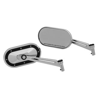 Kuryakyn® - Heavy Industry Chrome with Black Accents Mirror Set