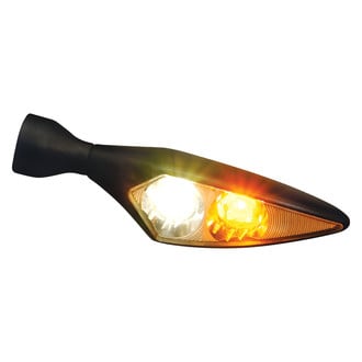 Kuryakyn® - Micro Rhombus PL Series Black Front Driver Side Indicator Light