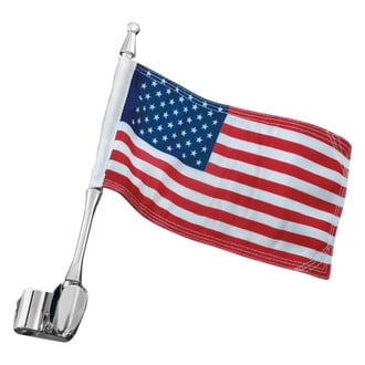 Kuryakyn® - Chrome Antenna Flag Mount with Flag