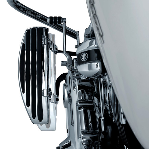 thumbnail image 2 of RI Chrome Driver Floorboard Relocation Brackets For Harley Touring Models (Road King, Electra Glide, Street Glide 1997-2016) 2 of 4