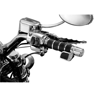 Kuryakyn® - Premium Chrome Grips with Contoured Throttle Boss
