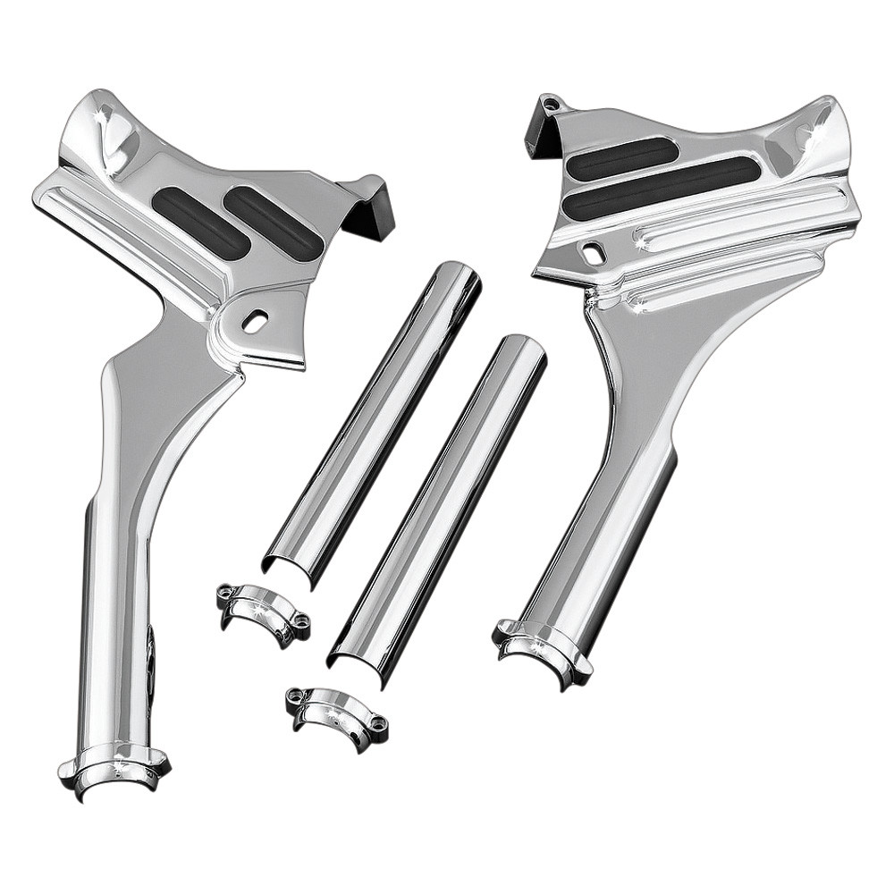 ハーレーダビッドソン　クロームフレームカバー（右）　➀ Harley Davidson Frame & Swingarm Covers - Chrome | MOTORCYCLEiD