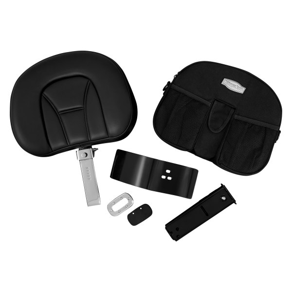 Kuryakyn® - Plug-N-Go Chrome Driver Backrest with Black Pad