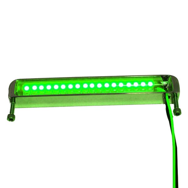 Lazer Star® - 4" BilletLED™ Green Chrome LED Strip