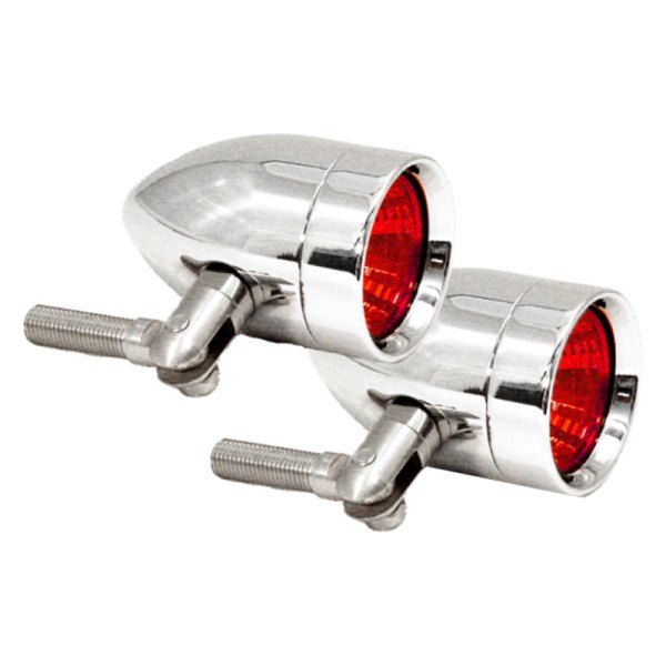 Lazer Star® - Micro B Series Bullet Style 1.5" Aluminum Pivot Turn Signal Lights with Red Lenses