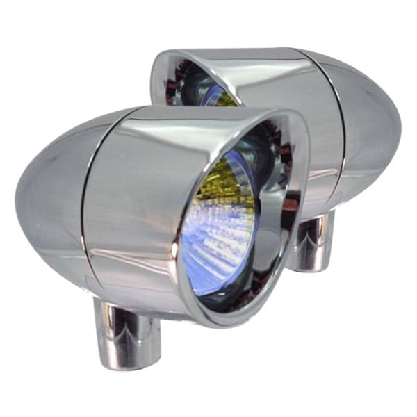 Lazer Star® - Small Vizor Series 1.5" Chrome Aluminum Rigid Turn Signal Lights