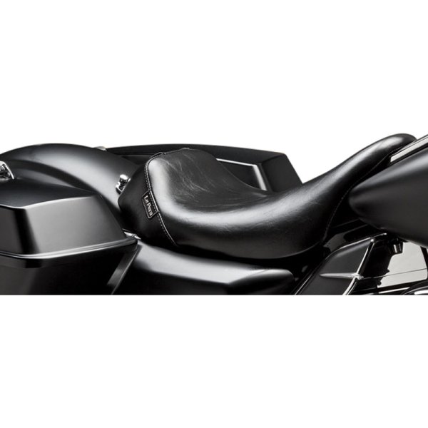 LePera® - Bare Bones Smooth Black Solo Seat with Backrest