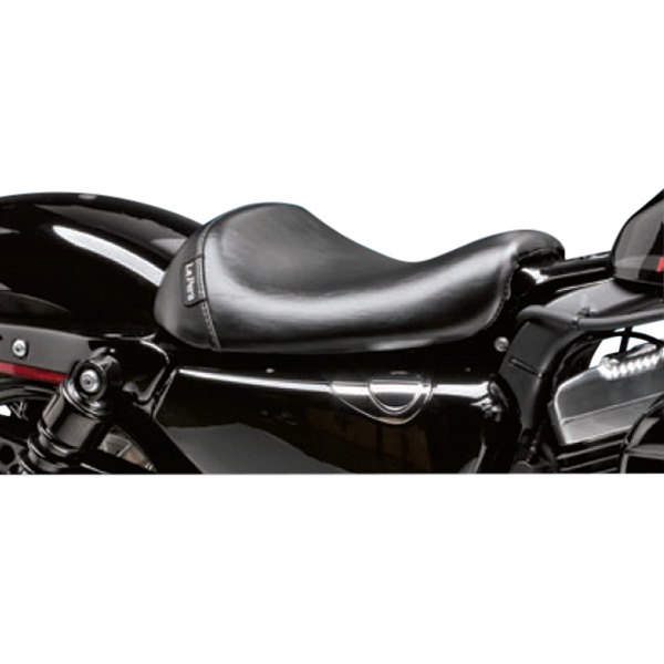 LePera® - Bare Bones Smooth Black Solo Seat with Biker Gel