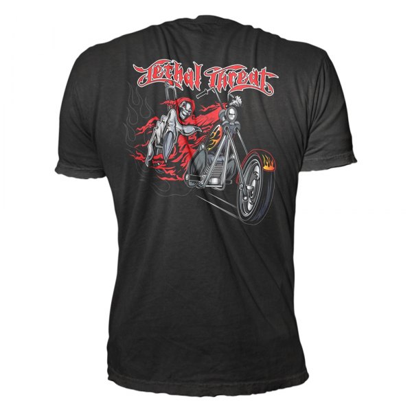 Lethal Threat® - Reaper Chopper Men's T-Shirt (Medium, Black)