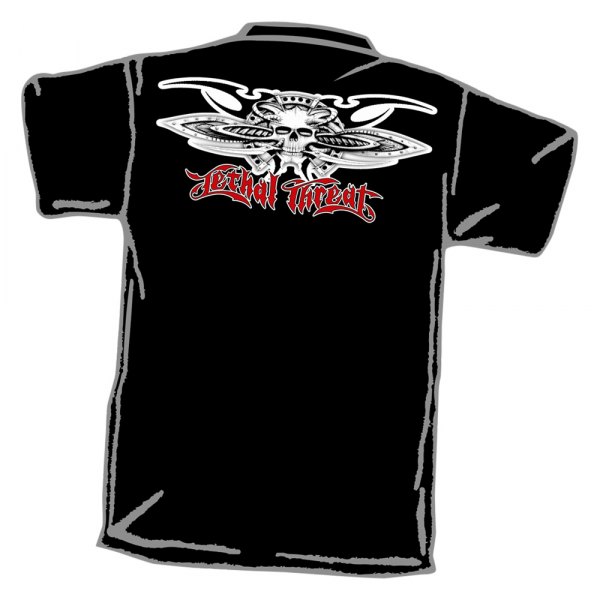 Lethal Threat® - Bio Skull Men's T-Shirt (Large, Black)
