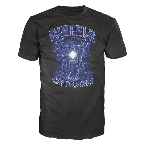 Lethal Threat® - Wheels of Doom Men's T-Shirt (X-Large, Blue)
