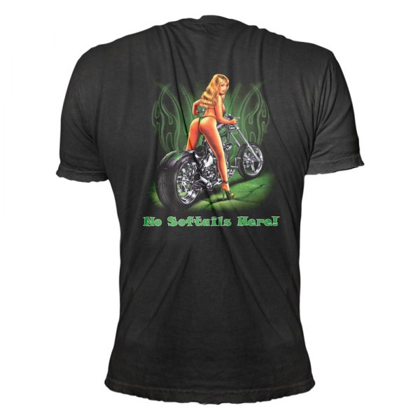 Lethal Threat® - Biker Babe Men's T-Shirt (Large, Black)