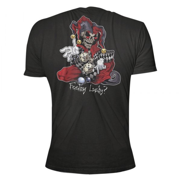 Lethal Threat® - Skull Jester Men's T-Shirt (Large, Black)