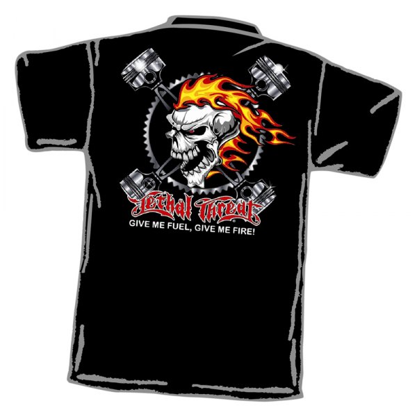Lethal Threat® - Give Me Fuel Men's T-Shirt (Large, Black)