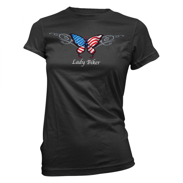Lethal Threat® - Lady Biker Women's T-Shirt (Large, Black)