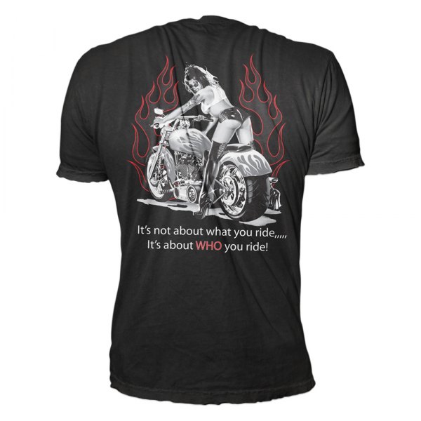 Lethal Threat® - Who You Ride Men's T-Shirt (2X-Large, Black)