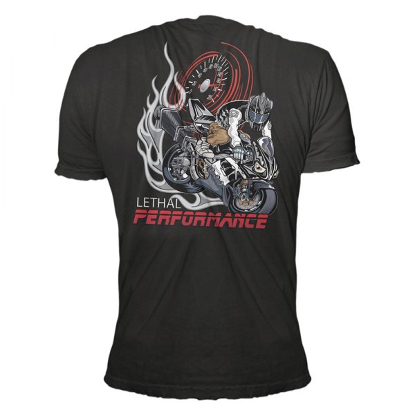 Lethal Threat® - High Performance Men's T-Shirt (Large, Black)