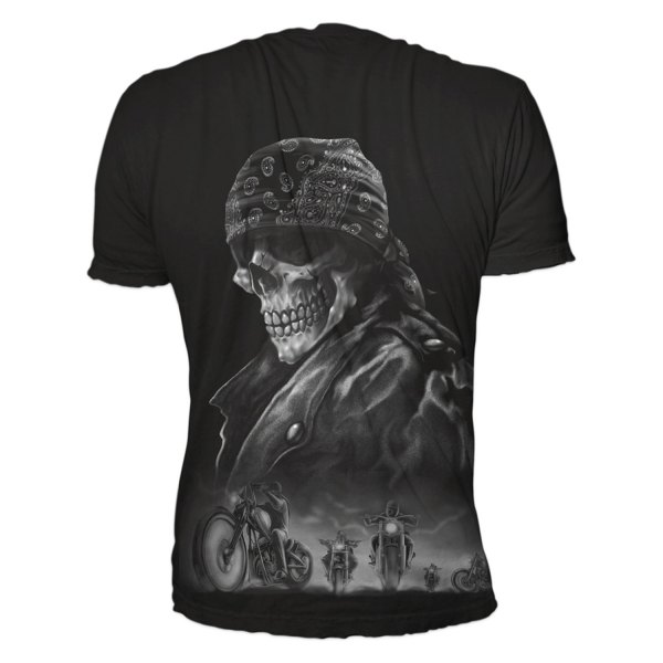 Lethal Threat® - Biker From Hell Men's T-Shirt (Large, Black)