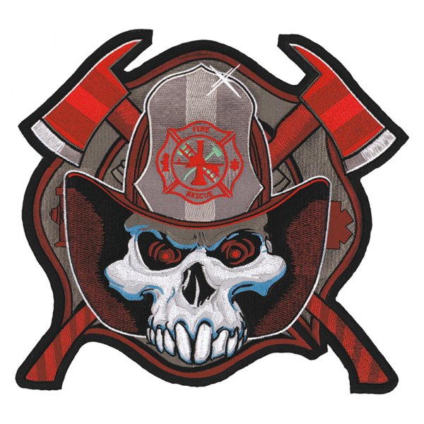 Lethal Threat® - Fireman Skull Embroidered Patch