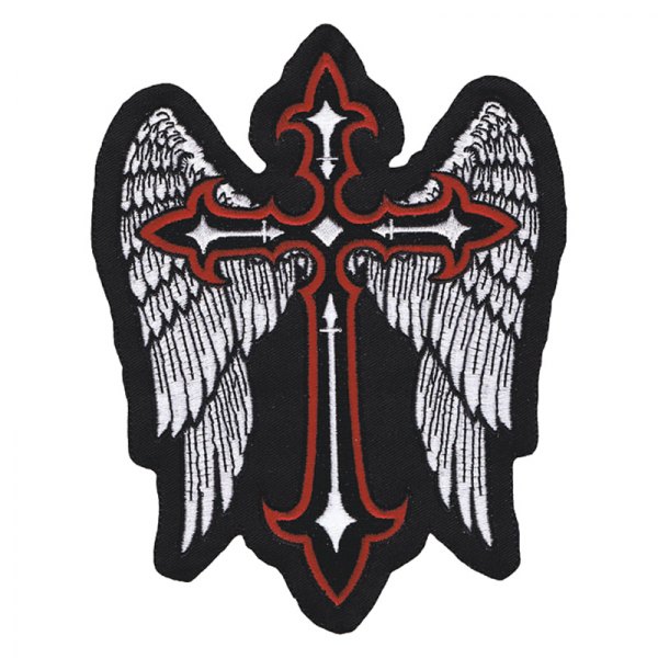 Lethal Threat® - Winged Cross Embroidered Patch