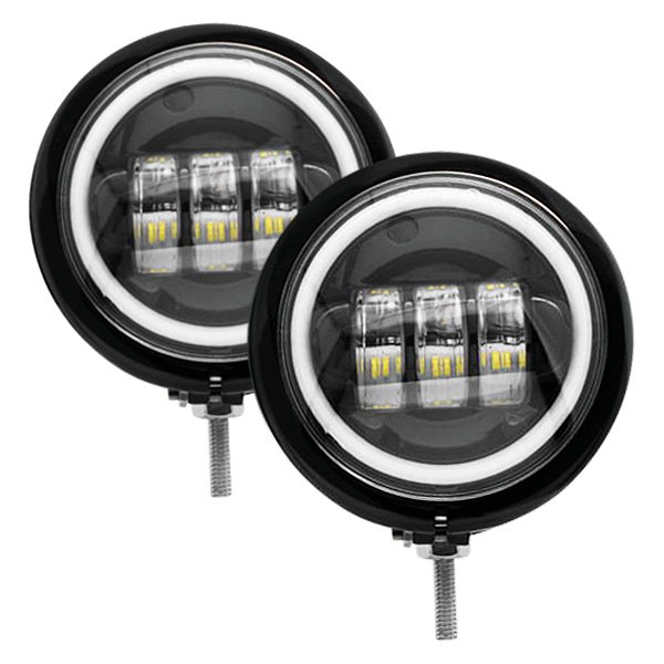 Letric Lighting® - Full Halo 4.5" 2x30W Round LED Passing Lamps