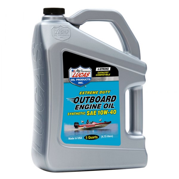 Lucas Oil® - Outboard SAE 10W-40 Synthetic Engine Oil, 5 Quarts