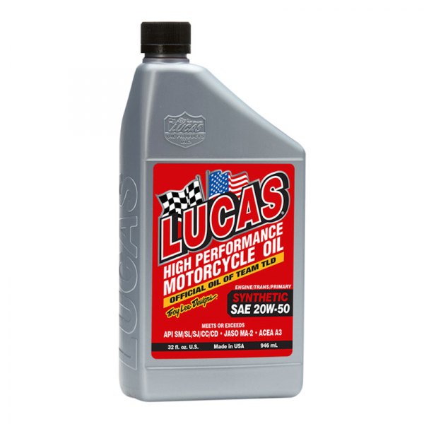 Lucas Oil® - SAE 20W-50 Synthetic Motorcycle Oil, 1 Quart