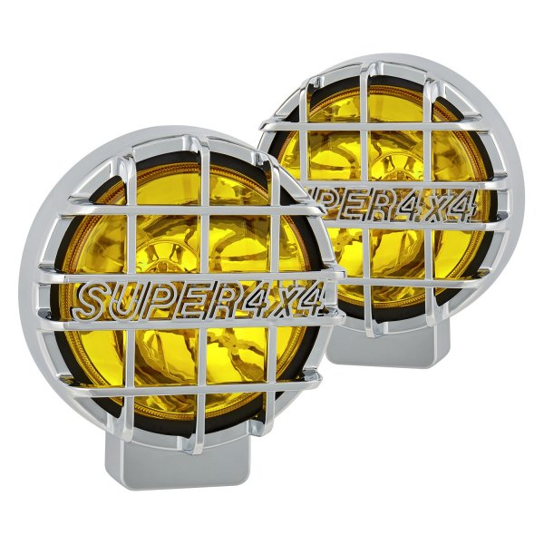 Lumen® - 6" Super 4x4 Round Chrome Fog Beam Yellow Lights